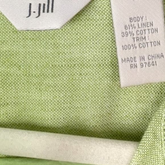 J. Jill Jacket Linen Green - Picture 7 of 7